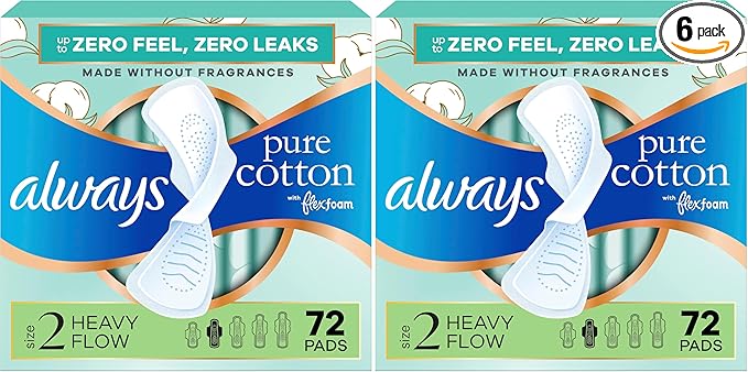 Always Pure Cotton Feminine Pads by Always