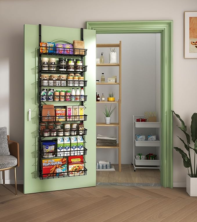 Over The Door Pantry Organizer, Wall Mount Spice Rack, Pantry Hanging Storage - Image 9