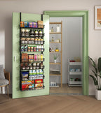 Over The Door Pantry Organizer, Wall Mount Spice Rack, Pantry Hanging Storage - Image 9