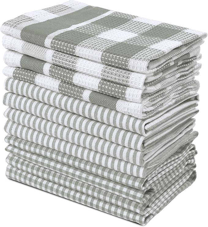 LANE LINEN 100% Cotton Kitchen Dish Cloths, Ultra Soft Absorbent Quick Drying by LaneLinen