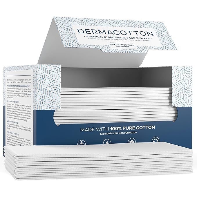 100% Pure Cotton Face Towels – 80 Count Large Disposable Wash Cloths - Image 7