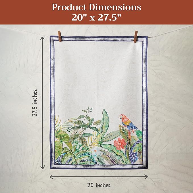 Maison d' Hermine Kitchen Towel 100% Combed Cotton Premium Set of 3 Soft - Image 5