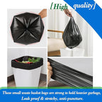 6 Gallon 70 pcs Black Trash Bags Strong Black Garbage Bags, Bathroom Trash Can - Image 5