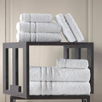Hawmam Linen White 6 Piece Bath Towels Set - Image 6