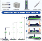 Microfiber Mops for Hardwood Floor Cleaning: MEXERRIS Flat Floor Mop - Image 5