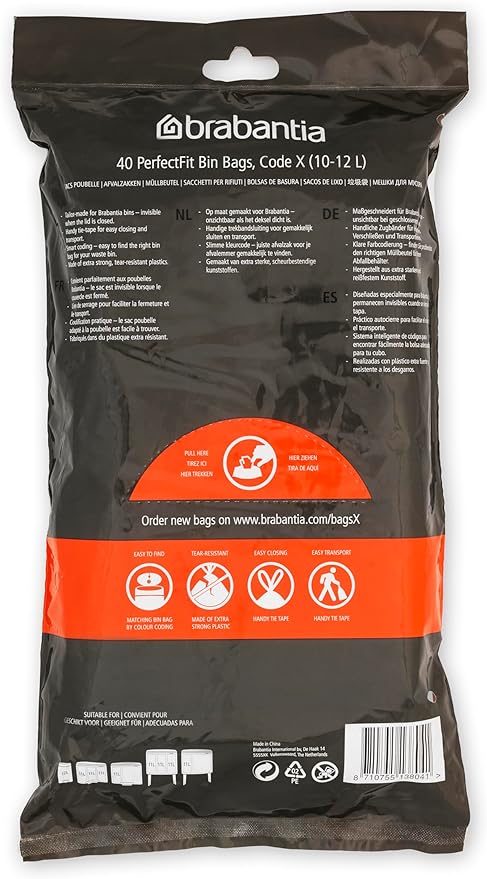 Brabantia PerfectFit Trash Bags Thick Plastic Trash Can Liners - Image 2