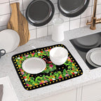 Giwawa Tropical Flamingo Dish Drying Mat Palm Leaves Absorbent Dishes Drainer - Image 6