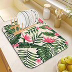 Dish Drying Mat for Kitchen Counter 16x18 Inch, Super Absorbent Dish Drainer Mat - Image 2