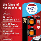 Febreze AUTO Air Freshener, Odor-Fighting Automotive Vent Clip, Old Spice - Image 2