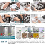 TAILI Sponge Holder with Strong Suction Cup, 4-in-1 Rustproof Sink Organizer - Image 8