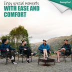 SUNNYFEEL Camping Directors Chair, Heavy Duty,Oversized Portable Folding Chair with Side Table, Pocket for Beach, Fishing,Trip,Picnic,Lawn,Concert Outdoor Foldable Camp Chairs - Image 6