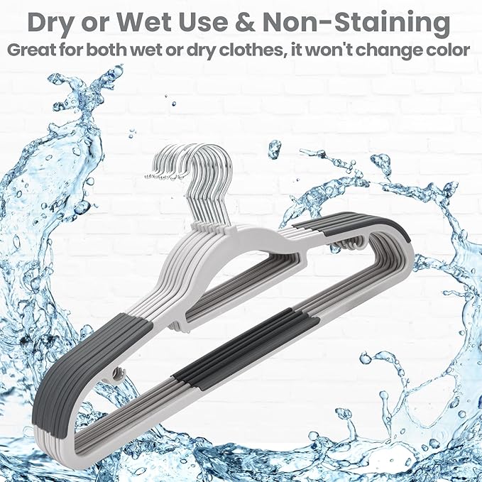 Plastic Hangers 30 Pack, Slim Hangers Non Slip - Image 3