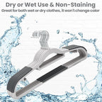 Plastic Hangers 50 Pack, Slim Clothes Hangers Non Slip, Non-staining Space - Image 3