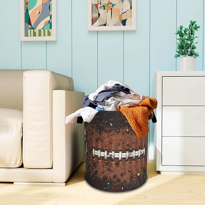 Football Laundry Basket Oxford Cloth Ball Texture Pattern Laundry Hamper - Image 6
