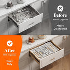 Lifewit Utensil Organizer for Kitchen Drawers, Expandable Cooking Utensil Tray - Image 7