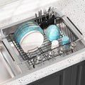 JASIWAY Dish Drying Rack in Sink, Over The Sink Colander Strainer Basket by JASIWAY