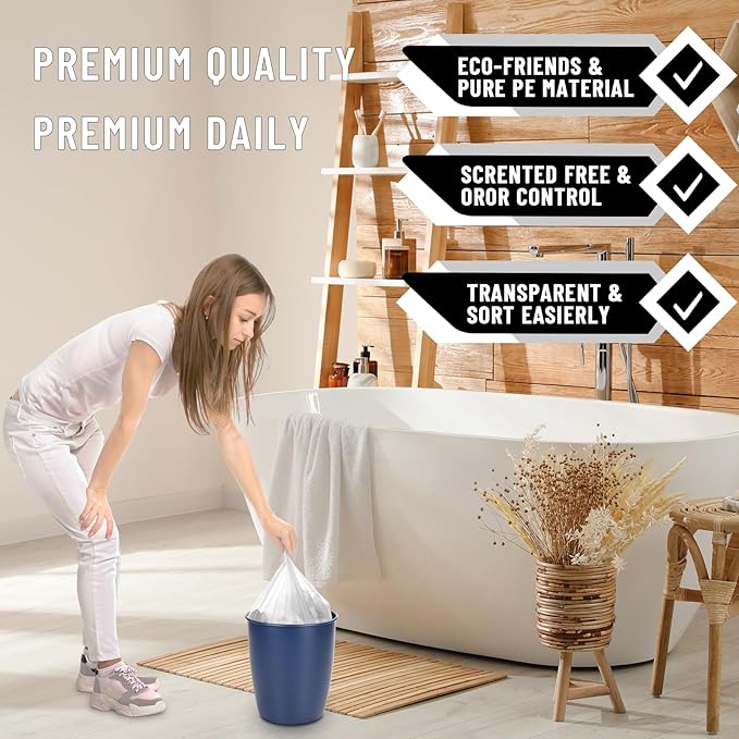 105Counts 13 Gallon Trash Bags, Flexible & Durable Kitchen Garbage Bags - Image 6