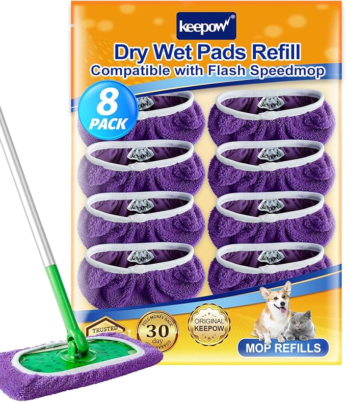 KEEPOW Reusable Mop Pads Compatible by KEEPOW