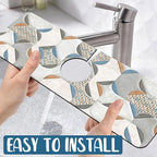 Ceramic Wall Tiles Sink Splash Guard Faucet Mat Moroccan Graphics Super - Image 5