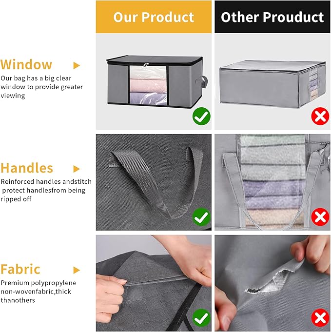 2 Pack Clothes Organizer Storage Bags - Image 7