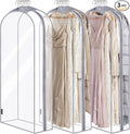 BALEINE 60'' Clear Garment Bags, 10.5'' Wide PEVA Suit Bag by BALEINE