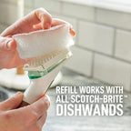 Scotch-Brite Greener Clean Non-Scratch Dishwand Refill, 14 Dish Wand Sponge - Image 3