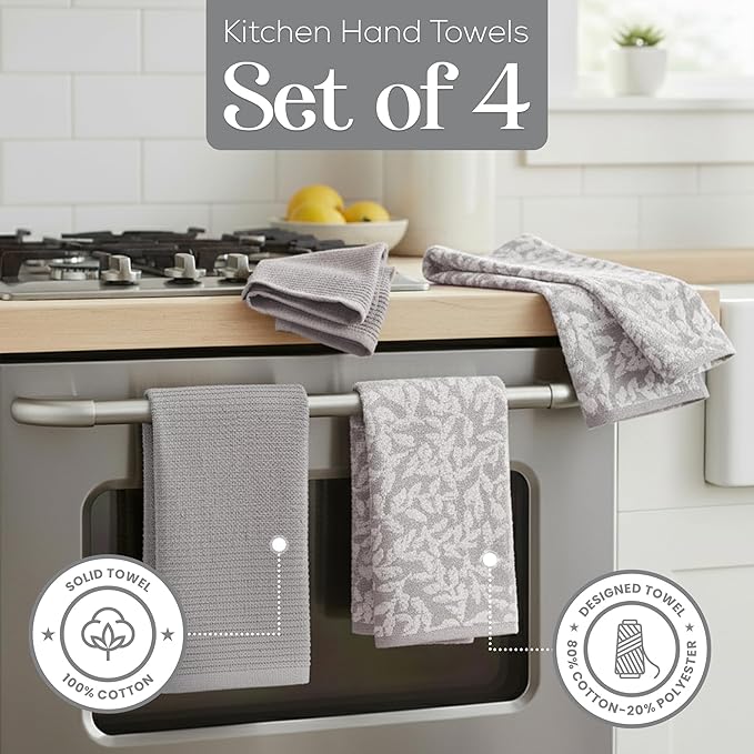 MosJos Kitchen Towels, Cotton Hand Towels, 18 x 28 Kitchen Linens - Image 2