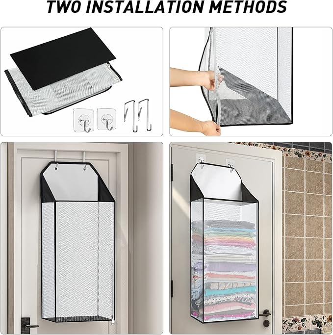 MaxGear Hanging Laundry Hamper, Over the Door Hamper - Image 7