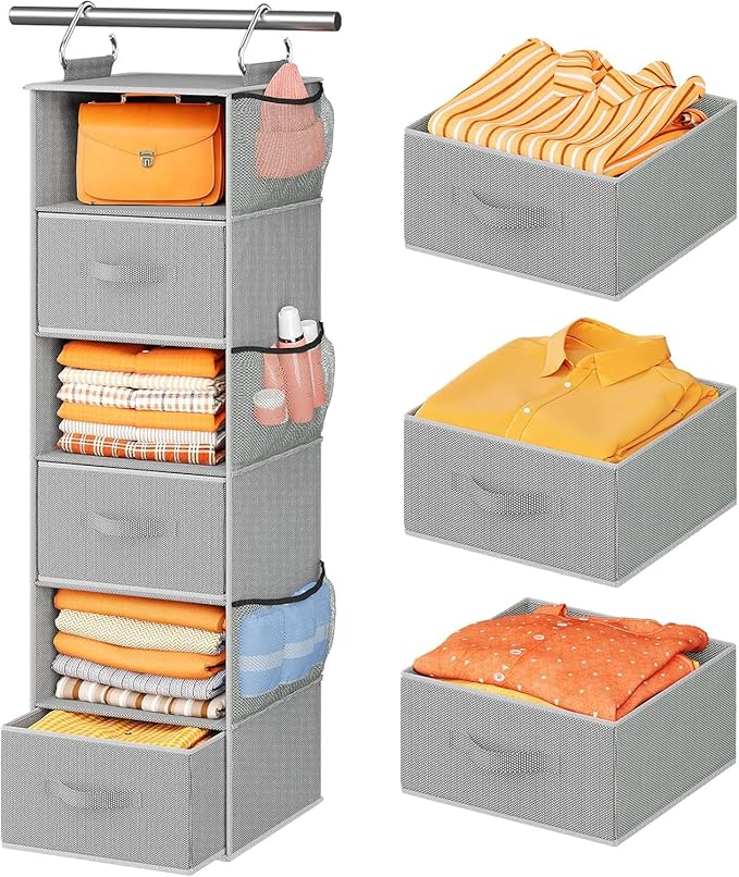 Pipishell Hanging Closet Organizer 6-Shelf, Hanging Shelves by Pipishell