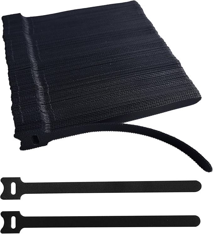 200 PCS 8 Inches Black Reusable Cable Ties, Adjustable Cord Straps, Cable by Unknown