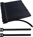 200 PCS 8 Inches Black Reusable Cable Ties, Adjustable Cord Straps, Cable by Unknown