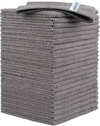 HOMEXCEL Grey Microfiber Cleaning Cloth, 24 Pack Cleaning Towels by HOMEXCEL