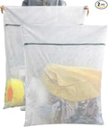 Oversized Honeycomb Mesh Laundry Bags, 2 Pack 35x43.3 inch Heavy Duty Delicate by MARMINS