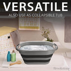 BROOKSTONE Collapsible Laundry Basket Set, Modern Medium Collapsible Basket Set - Image 5