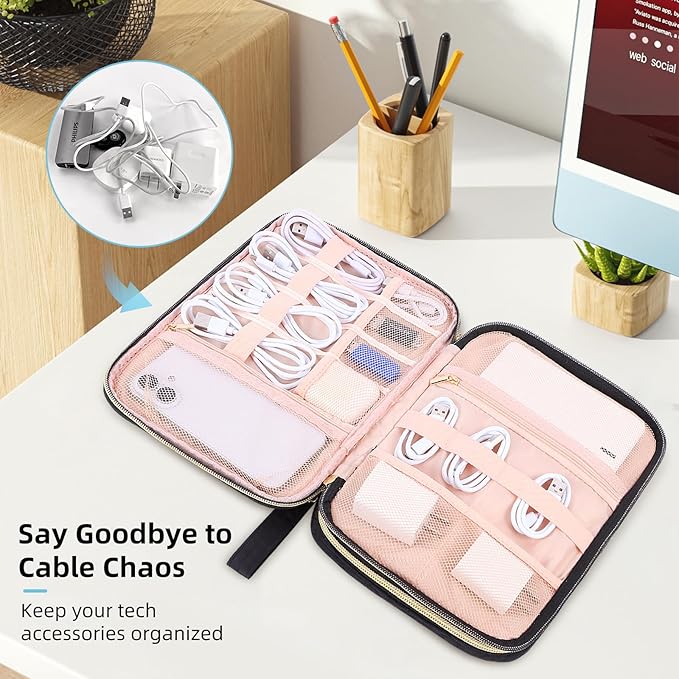 Electronics Organizer Travel Case, Charger Bag Cord Organizer Travel, - Image 5