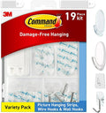 Command Clear Variety Pack, Including 8 Pairs of Picture Hangers, 4 Clear Wire by Command