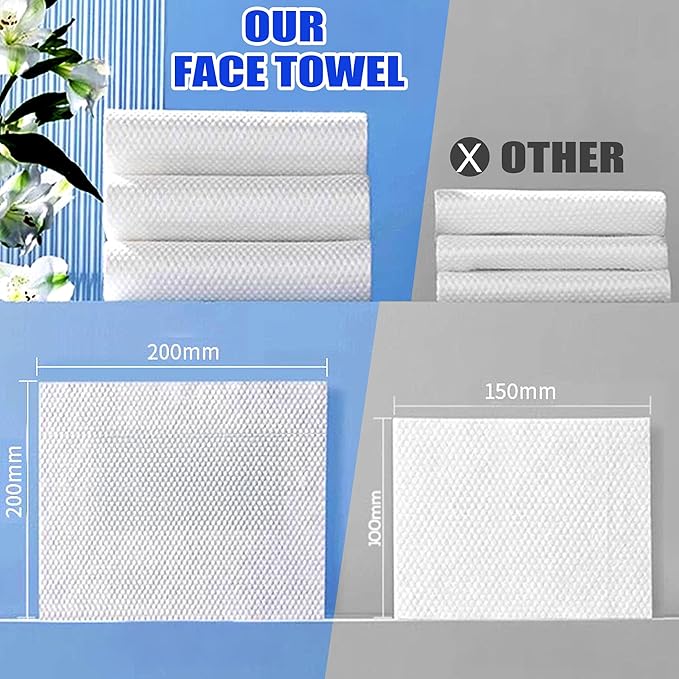 400 Count Disposable Face Towel, Dual-Textured Clean Wipes – Dry/Wet Use - Image 6
