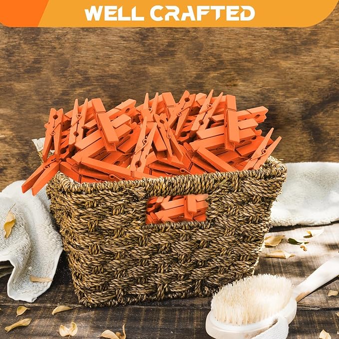 100 Pack Colored Clothespins Wooden 2.9 Inch, Clothing Pins Clips - Image 6