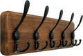 WEBI Rustic Coat Rack Wall Mount, Solid Wood Coat Hooks Wall Mounted Coat Hanger by WEBI