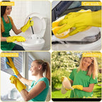 Rubber Reusable Gloves Long Household Dishwashing Gloves Kitchen Cleaning - Image 6