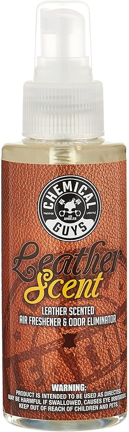 Chemical Guys AIR_102_04 Leather Scent Premium Air Freshener and Odor Eliminator by ChemicalGuys