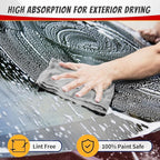 FIXSMITH Microfiber Cleaning Cloth, Shop Towels Bulk, 24 Pack Grey Microfiber - Image 7