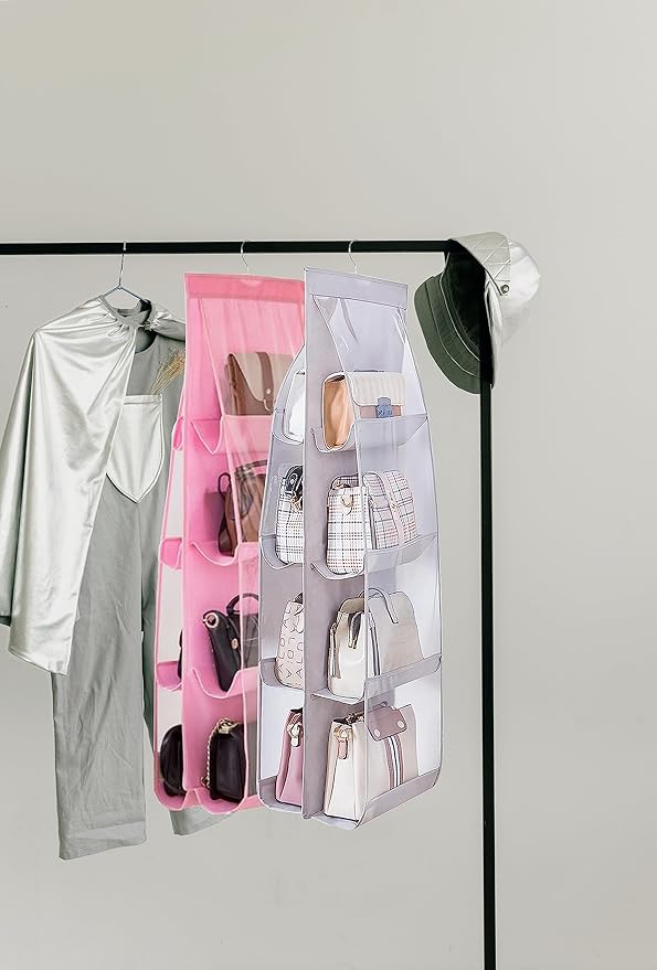 AARAINBOW 2 Packs Hanging Handbag Purse Organizer, Hanging Hand Bag Organizer - Image 2