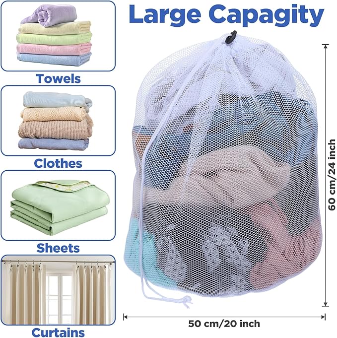 20 Pcs Mesh Laundry Bags Bulk - Image 2