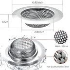 2PCS Kitchen Sink Drain Strainer, Stainless Steel Mesh Sink Strainer, Kitchen - Image 3