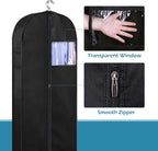 KIMBORA 43" Suit Bags for Closet Storage and Travel, Gusseted Hanging Garment - Image 6
