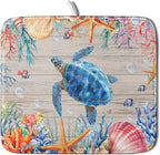 Sea Turtle Dish Drying Mat 16x18 inch Tropical Ocean Fast Dry Absorbent by Giwawa