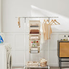 MAX Houser 5 Shelf Hanging Closet Organizer, Space Saver, Cloth Hanging Shelves - Image 4