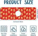 Christmas Merry Xmas Kitchen Sink Splash Guard Faucet Mat Santa Claus Super - Image 2