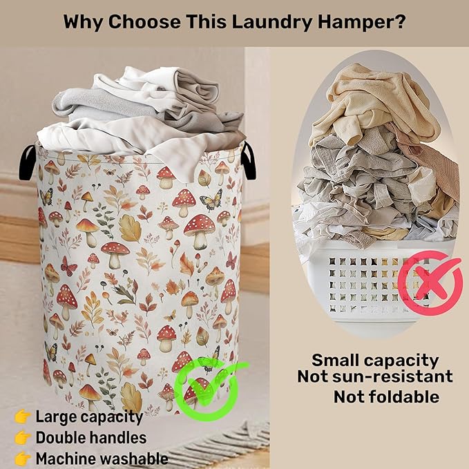 Cute Mushroom Laundry Hamper - Image 3